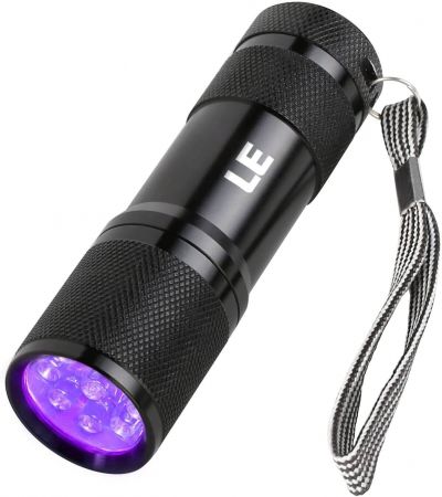 9-Watt Powerful LED Ultra Violet Professional Blacklight Flashlight 380-385nm UV 