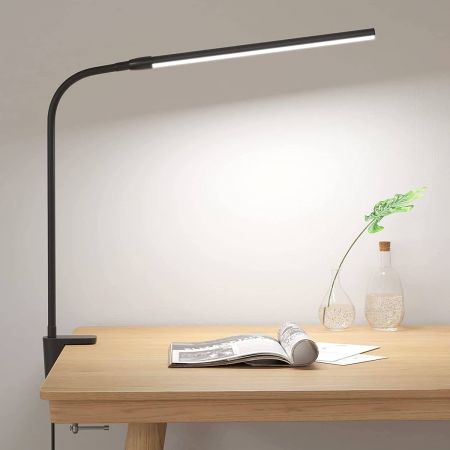 Menagerry bar meest Lepro Clip on Desk Lamp LED Reading light Dimmable USB Clamp Lamp with 3  Color Modes