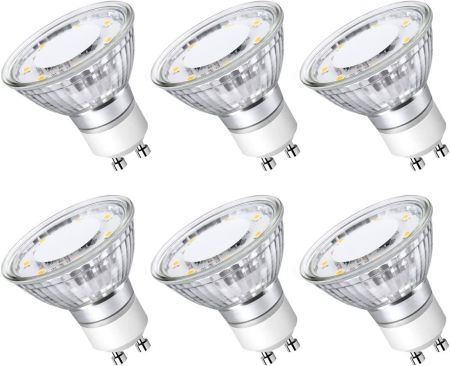 kranium Akkumulerede voks LE GU10 LED Light Bulbs, Non Dimmable, 50 Watt Halogen Equivalent, Glass  Cover, 2700K Soft Warm White, 4W 350lm, 120 Degree Flood Beam, LED Bulb  Replacement for Recessed Lighting Fixture, Pack of 6