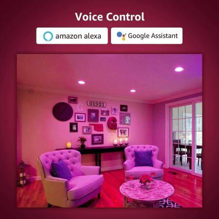 9W RGBW BR30 WiFi Smart LED Bulbs Alexa Google Home Compatible
