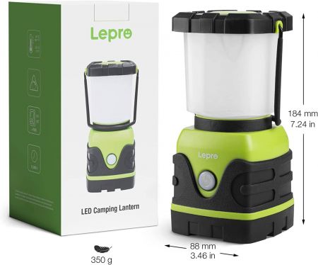 LE LED Camping Lantern Rechargeable, 1000LM, 4 Light Modes, 4400mAh Power  Bank, IP44 Waterproof, Perfect Lantern Flashlight for Hurricane Emergency,  Hiking, Home and More, USB Cable Included