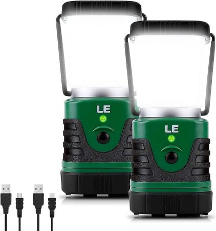 LED Camping Lantern Rechargeable Brightest Flashlight Waterproof for Emergency 
