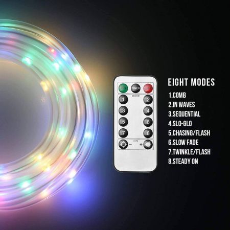 LE 5V 33ft 100 LEDs RGB LED Rope Lights Dimmable