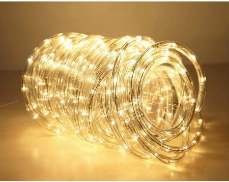 Low Voltage Warm White In Connectable LE 33ft 240 LED Rope Light Waterproof 