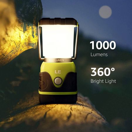 Luksus Dodge fiber Brightest LED Camping Lantern, 1000LM, Battery Powered, 4 Light Modes -  Lepro