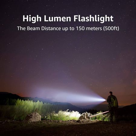 2 Pack LE LED Flashlight Small and Super Bright Adjustable Brightness AAA Batteries Included