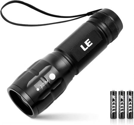 2 Pack LE LED Flashlight, Small and Super Bright, Adjustable
