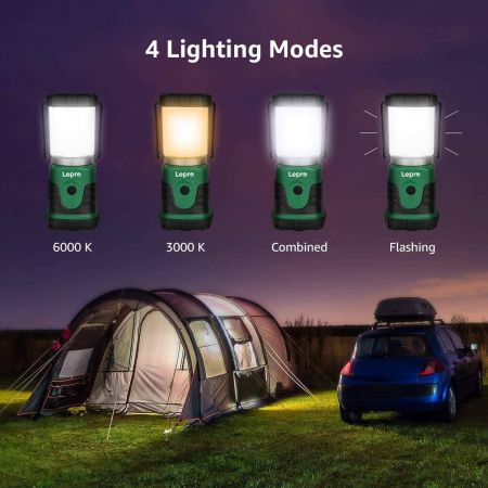 Portable For Camping LED Lantern & Fan Hiking Tent Flash Light Battery  YFO 