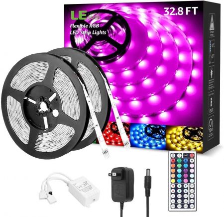 Easy to Install 8 FT RGB Color Tape Light Kit Free Bundle Remote 