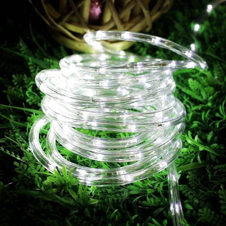 33ft 240 LED Rope Light, Waterproof, Low Voltage, Daylight White - Lepro