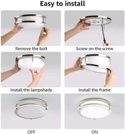16w Led Flush Mount Ceiling Light, How Do You Install A Flush Ceiling Light Fixture