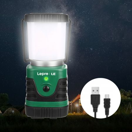 Bundle 2 Items LE LED Camping Lantern Rechargeable 1000LM 4 Light