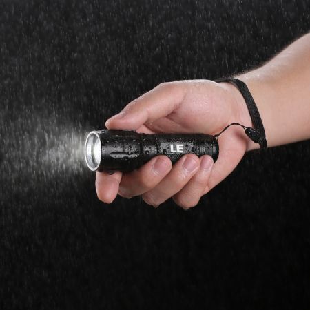 LED Flashlight, Small and Compact, Adjustable Brightness, AAA Batteries  Included