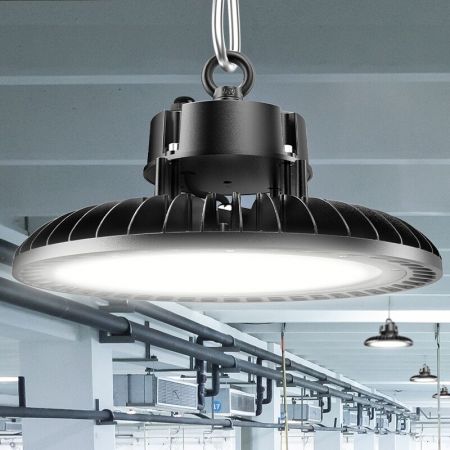 LED HIGH-BAY WAREHOUSE LIGHT BRIGHT WHITE FIXTURE FACTORY REPLACE METAL HALIDE ! 