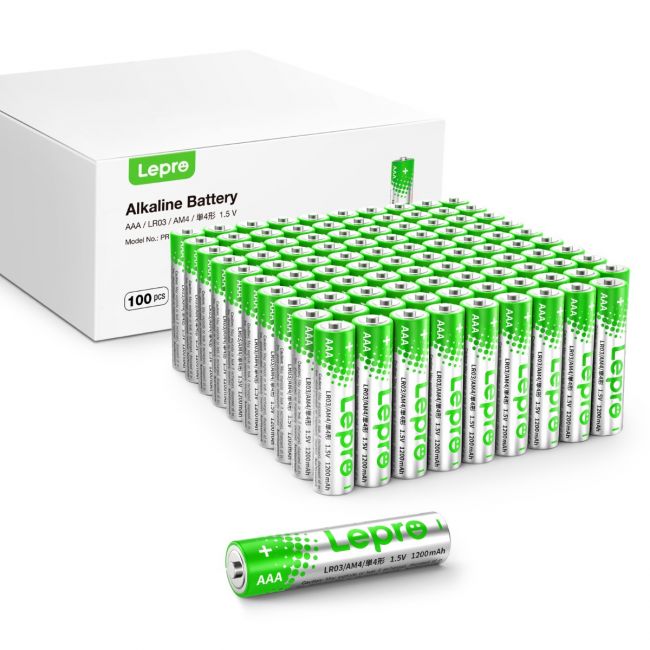 Image of AAA Batteries 100 Pack, 1200mAh Triple A Alkaline Batteries