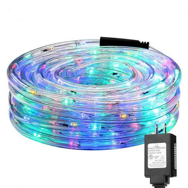 LE LED Rope Lights, 33 ft 240 LED, Low Voltage, Multi Colored