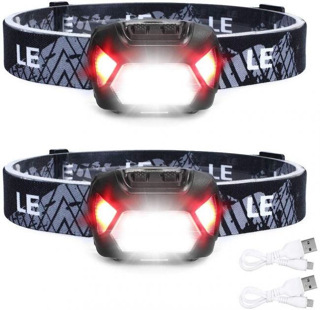 Rechargeable LED Headlamp Flashlights, Headlight with 6 Modes, Super