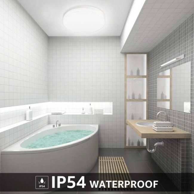 LED Ceiling Light Motion Sensor Waterproof Bathroom Round Lamp Washroom  Toilet 