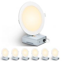 Lepro 12 Pack 6 Inch Soft White Dimmable LED Recessed ...