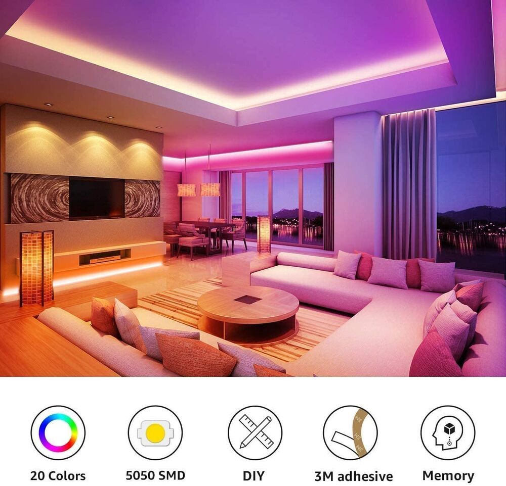 65 6ft Led Strip Lights Ultra Long Rgb, What Type Of Led Light For Living Room