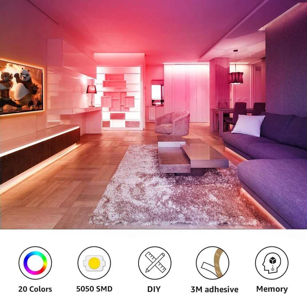 Featured image of post 50 Ft Led Light Strips For Bedroom : Led light strips are also used inside the cupboards and cabinets for lighting as well as decoration led light strips come in different lengths.