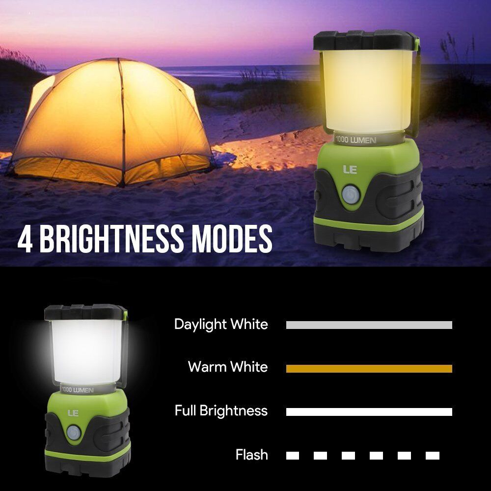 Brightest LED Camping Lantern, 140LM, Battery Powered, 4 Light Modes - Lepro
