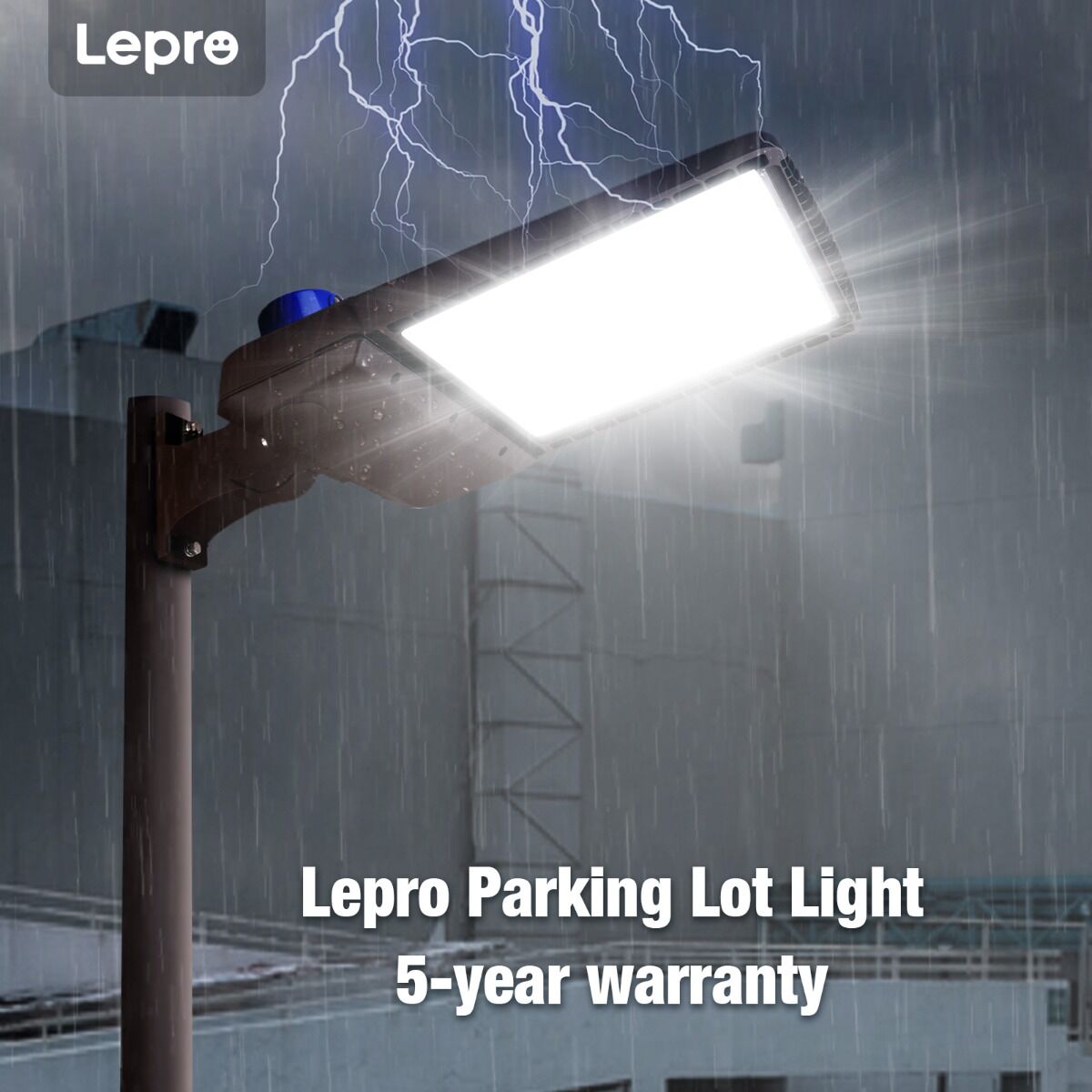 150W LED Parking Lot Light, Photocell Included Shoebox Light, 300W Metal  Halide Equivalent Lepro