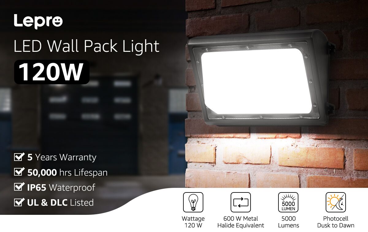120w led wall pack light