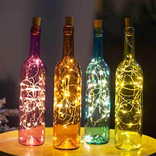 6.6ft LED Bottle Lights, 8 Packs Battery Operated, Warm White, Lepro