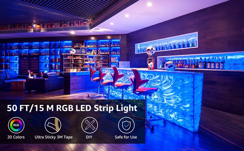 Lepro LED Strip 6M, RGB LED Streifen Selbstklebend 5050 SMD, LED