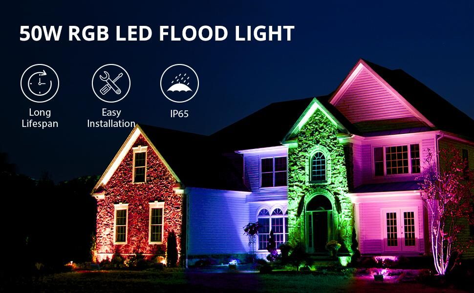 50w rgb led flood light