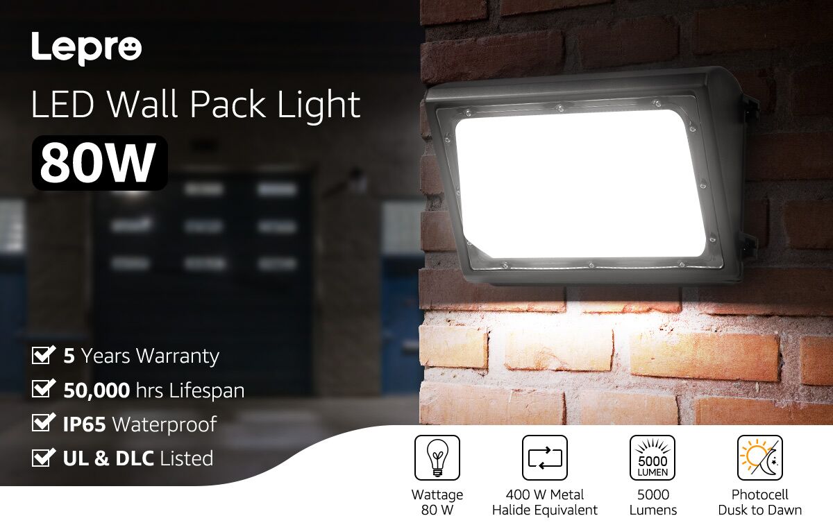 80w led wall pack light