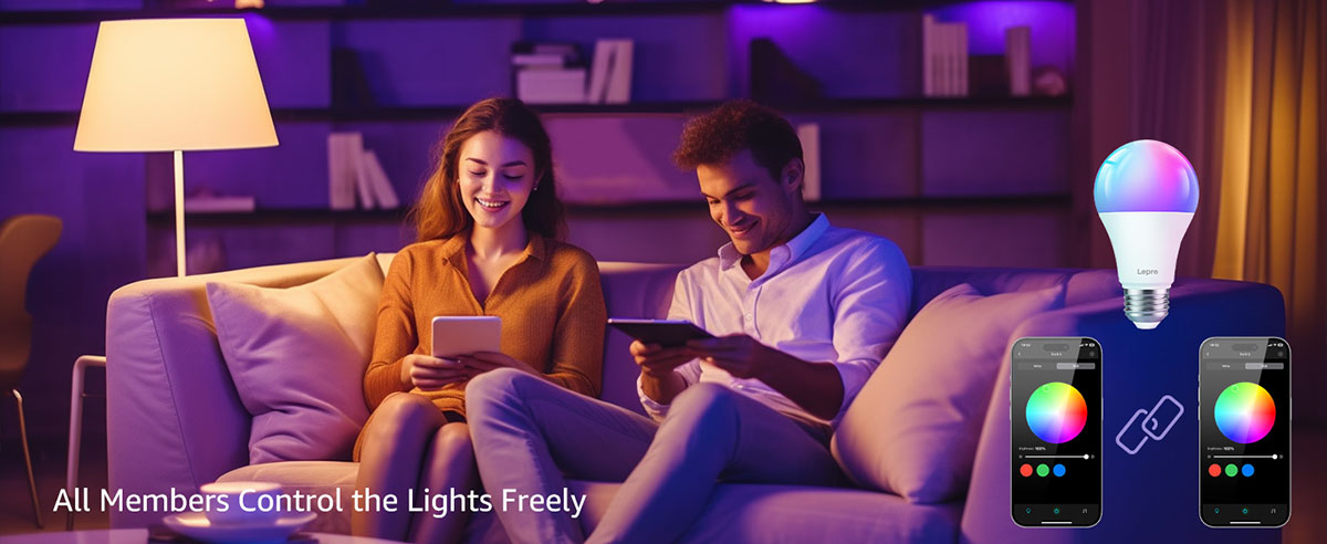 b1 led smart bulbs with device sharing