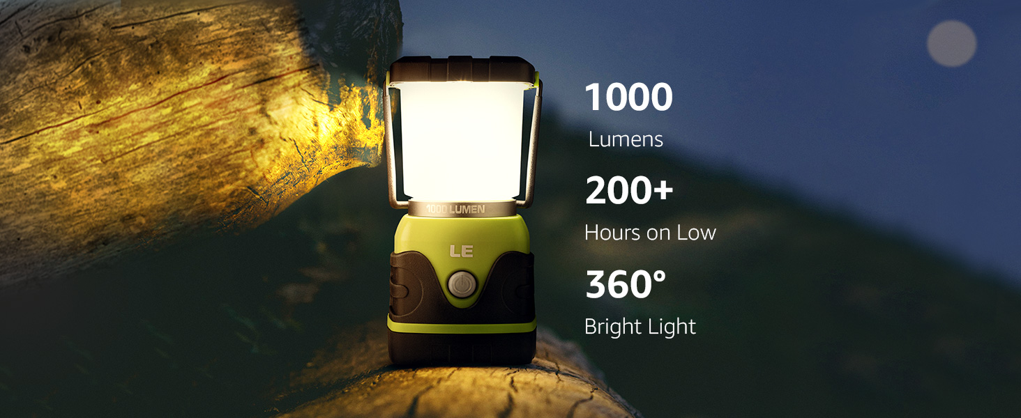 Lepwings Camping Lantern, solar Lanterns, 4400mAh Rechargeable Light 2-in-1  Dimmable Outdoor Waterproof Gear with