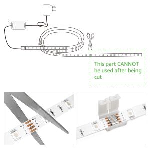 Lepro 50ft RGB LED Strip Lights Set (2x25ft) with 12V ETL Adapter