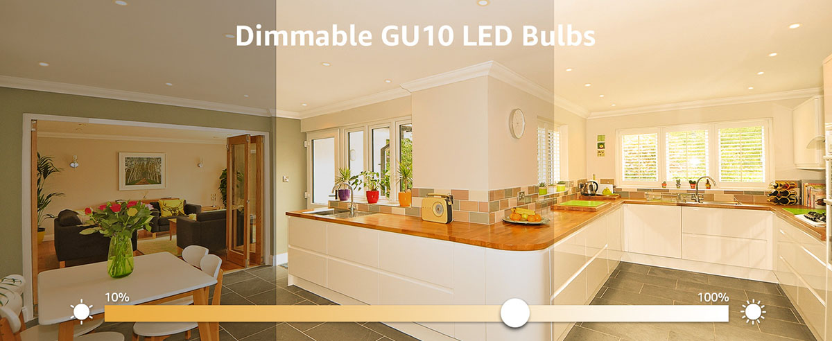 Lepro Ampoule LED GU10 Dimmable, 4,5W Équivalent 50W, Blanc Chaud
