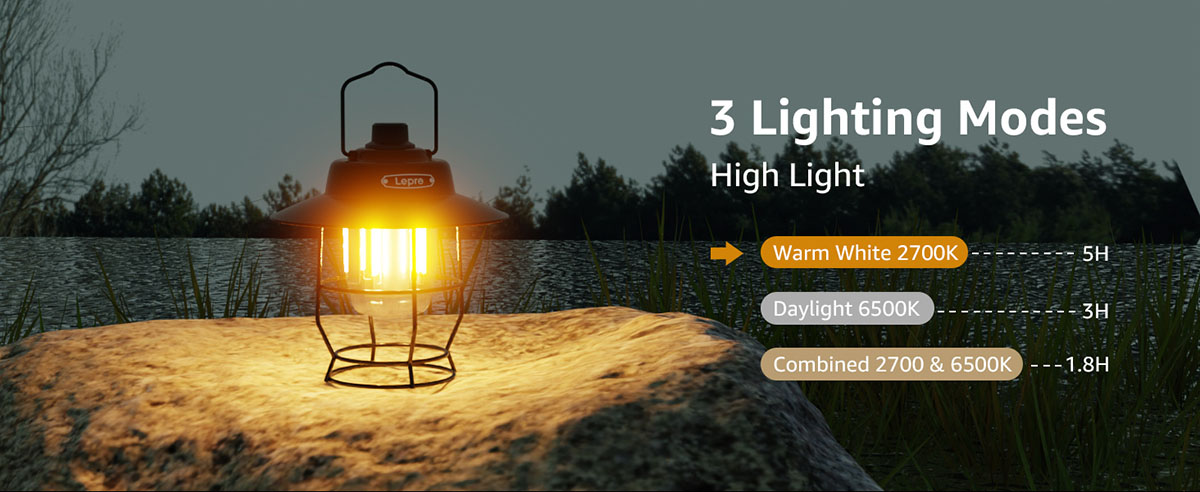 Boajuna Camping Lantern,Rechargeable Retro Metal Camping Light
