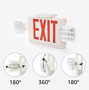 Exit sign with Adjustable Heads