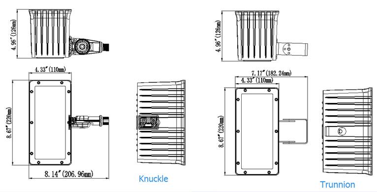 dimension for 70w led flood light 70W LED Floodlight