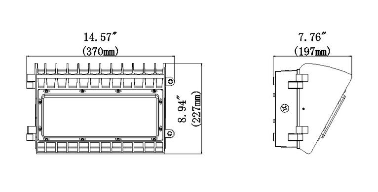 100W Semi-cutoff LED Wall Pack Light