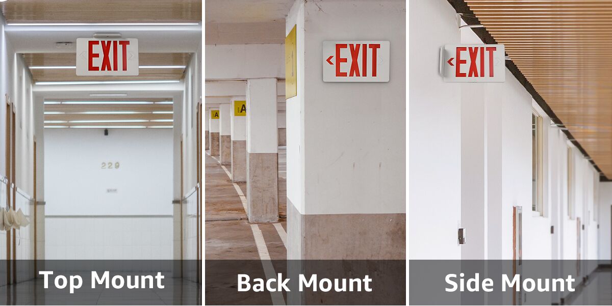 LED Exit Sign easy installation