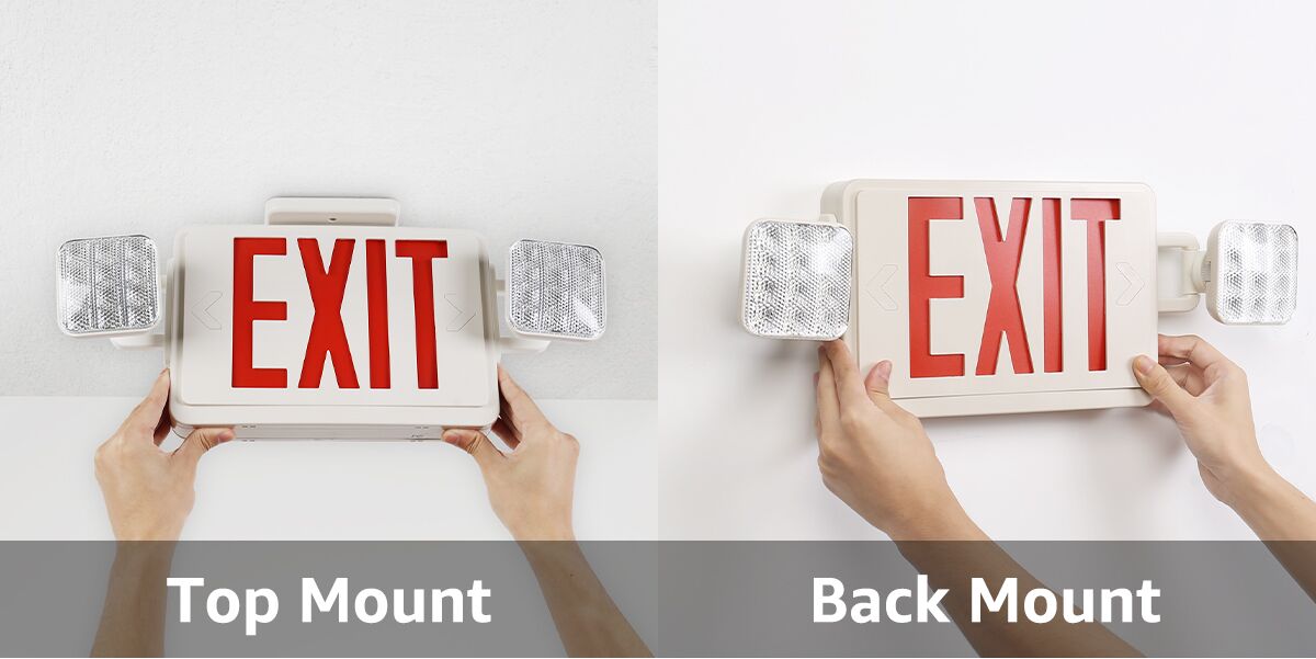 LED Exit Sign easy installation