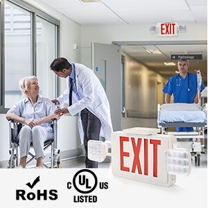 red LED emergency light with UL & RoHS