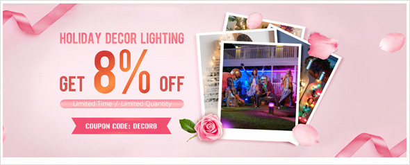 Holiday Decor Lights, Get 8% OFF Coupon
